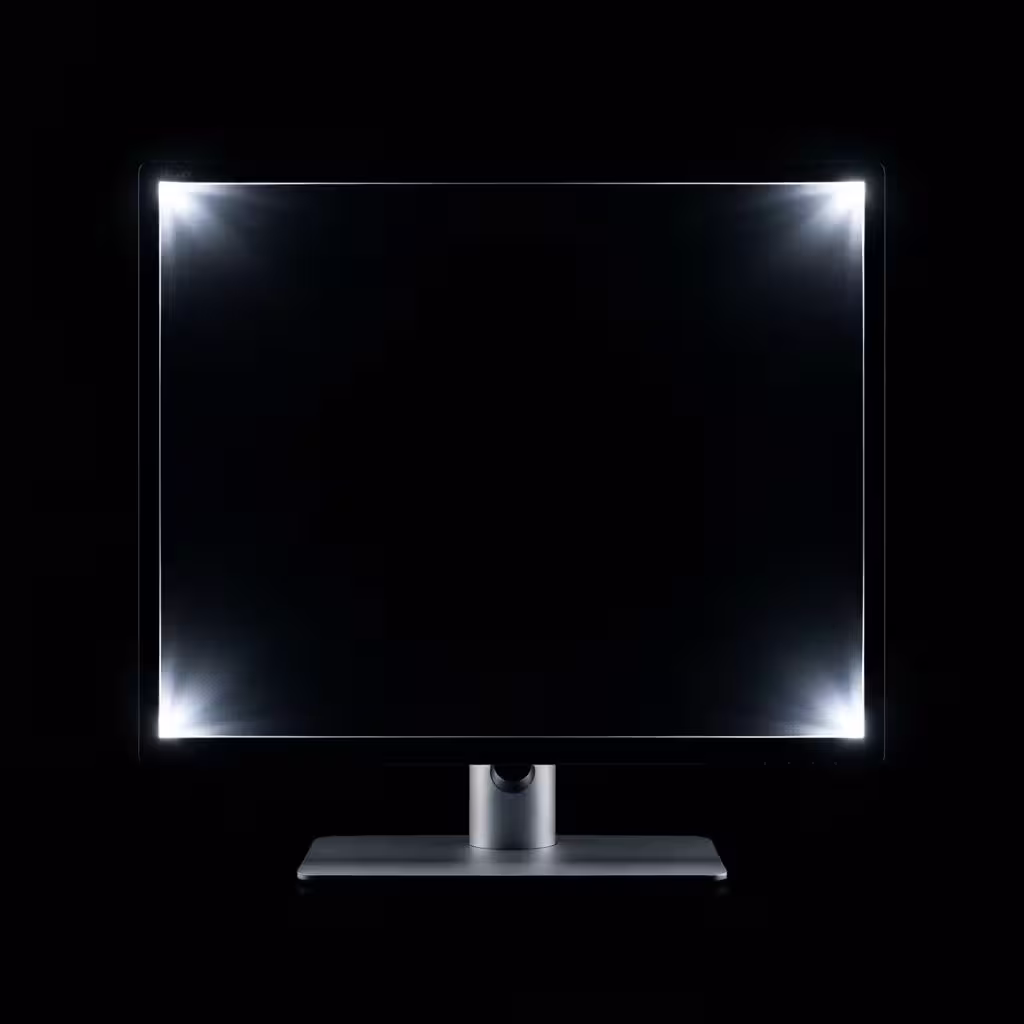 Example of backlight bleed on an LCD monitor